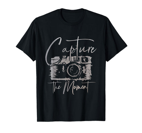 Capture Moment Photography Camera Art T-Shirt - Custom Art Print Men Women - T-Shirt, Sweatshirt, Hoodie