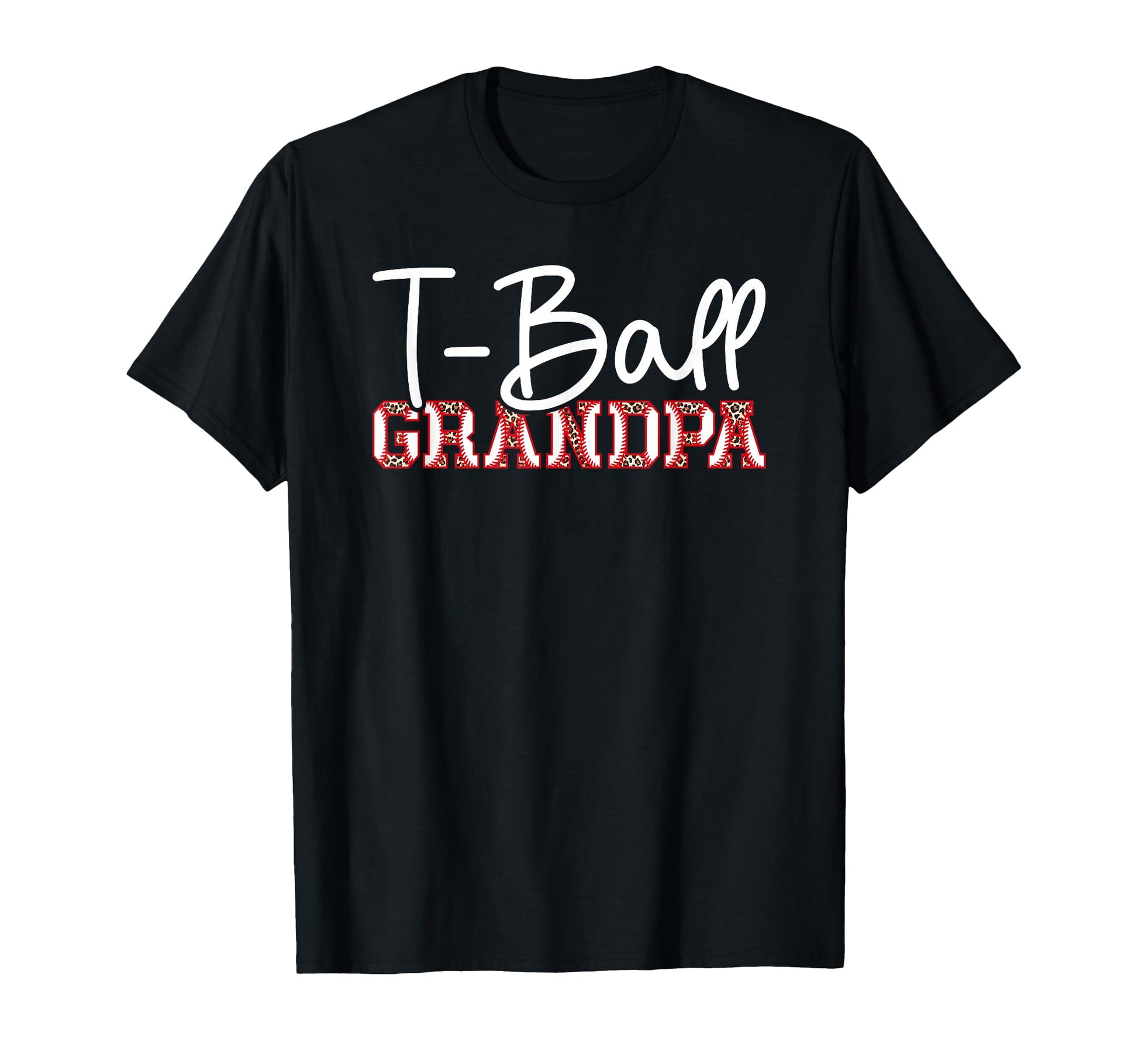 T Ball Grandpa Leopard Baseball T Ball T-Shirt - Fun Novelty Design Unisex - T-Shirt, Sweatshirt, Hoodie