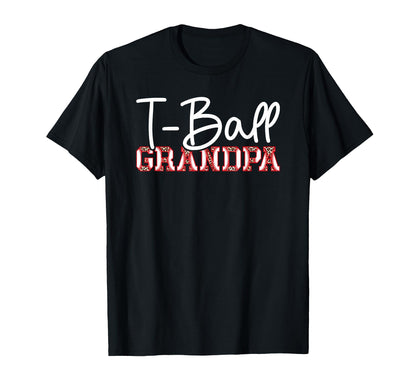T Ball Grandpa Leopard Baseball T Ball T-Shirt - Fun Novelty Design Unisex - T-Shirt, Sweatshirt, Hoodie