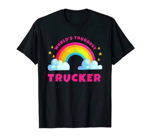 Worlds Nicest Trucker Sarcastic Rainbow T-Shirt - Custom Art Print Unisex - T-Shirt, Sweatshirt, Hoodie