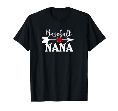 Baseball Nana Proud Grandma Mothers Day T-Shirt - Graphic Print Men Women - T-Shirt, Sweatshirt, Hoodie
