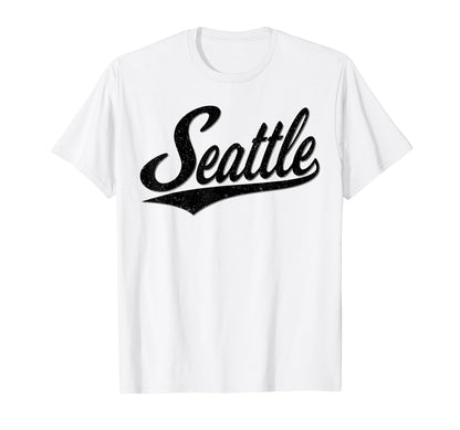 Seattle Washington Varsity Script Sports T-Shirt - Graphic Print for Adults - T-Shirt, Sweatshirt, Hoodie