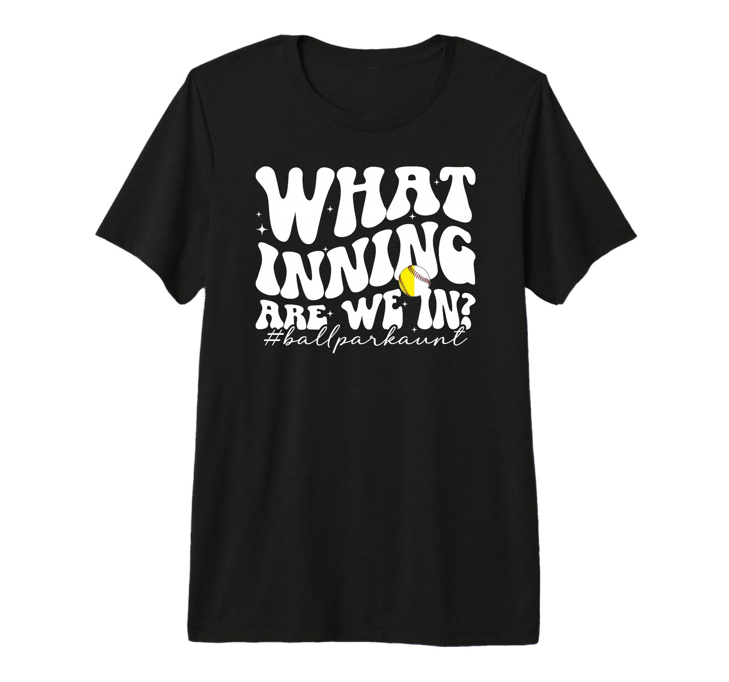 Ballpark Aunt Groovy Softball T-Shirt - Custom Art Print for Adults - T-Shirt, Sweatshirt, Hoodie