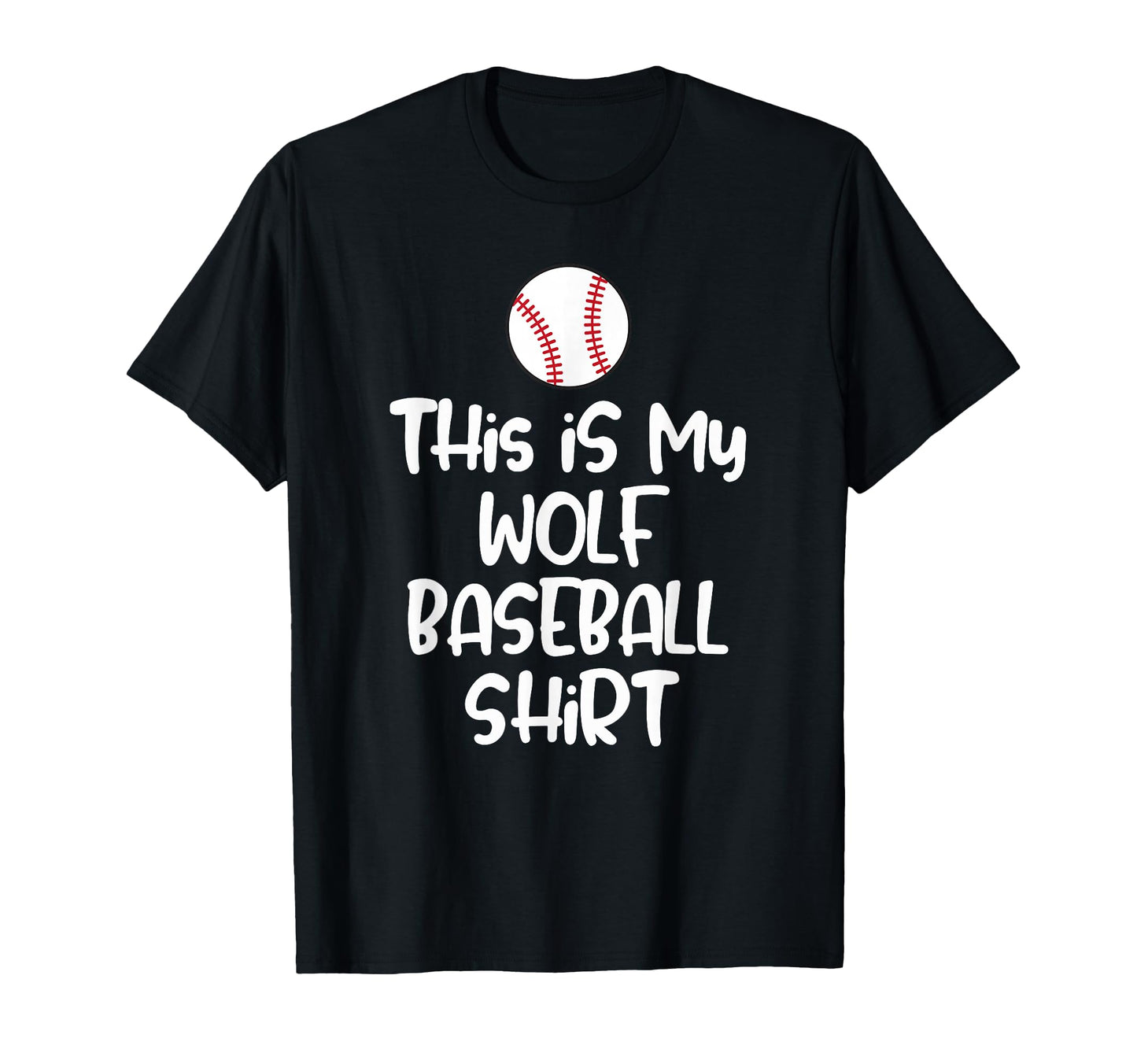 Wolf Baseball Players Fans And Moms T-Shirt - Minimalist Print Unisex - T-Shirt, Sweatshirt, Hoodie