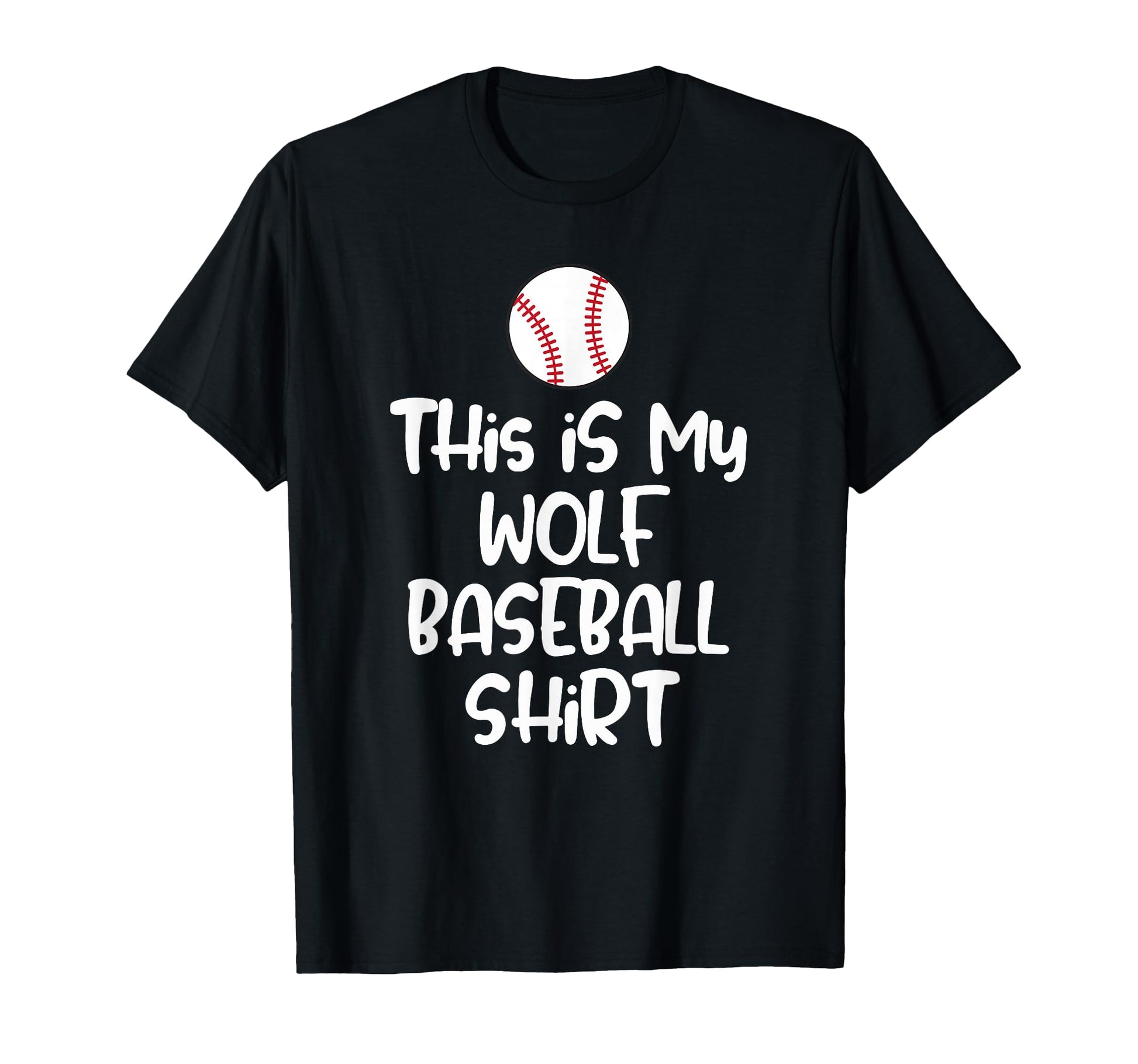 Wolf Baseball Players Fans And Moms T-Shirt - Minimalist Print Unisex - T-Shirt, Sweatshirt, Hoodie