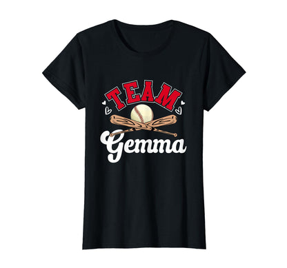 Team Gemma Mothers Day Baseball Softball T-Shirt - Minimalist Print Unisex - T-Shirt, Sweatshirt, Hoodie