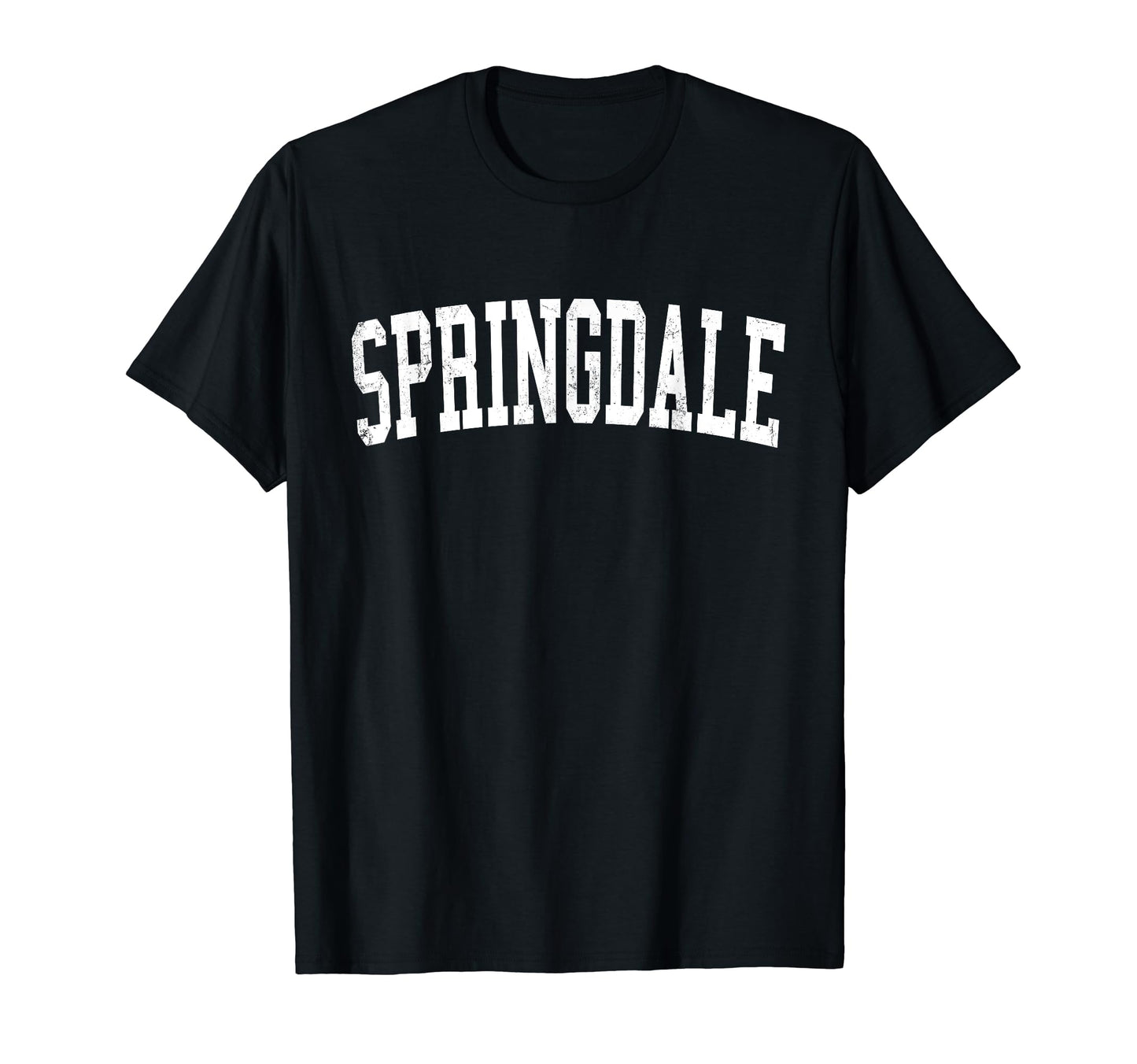 Springdale Ar Distressed White T-Shirt - Casual Everyday Wear Men Women - T-Shirt, Sweatshirt, Hoodie