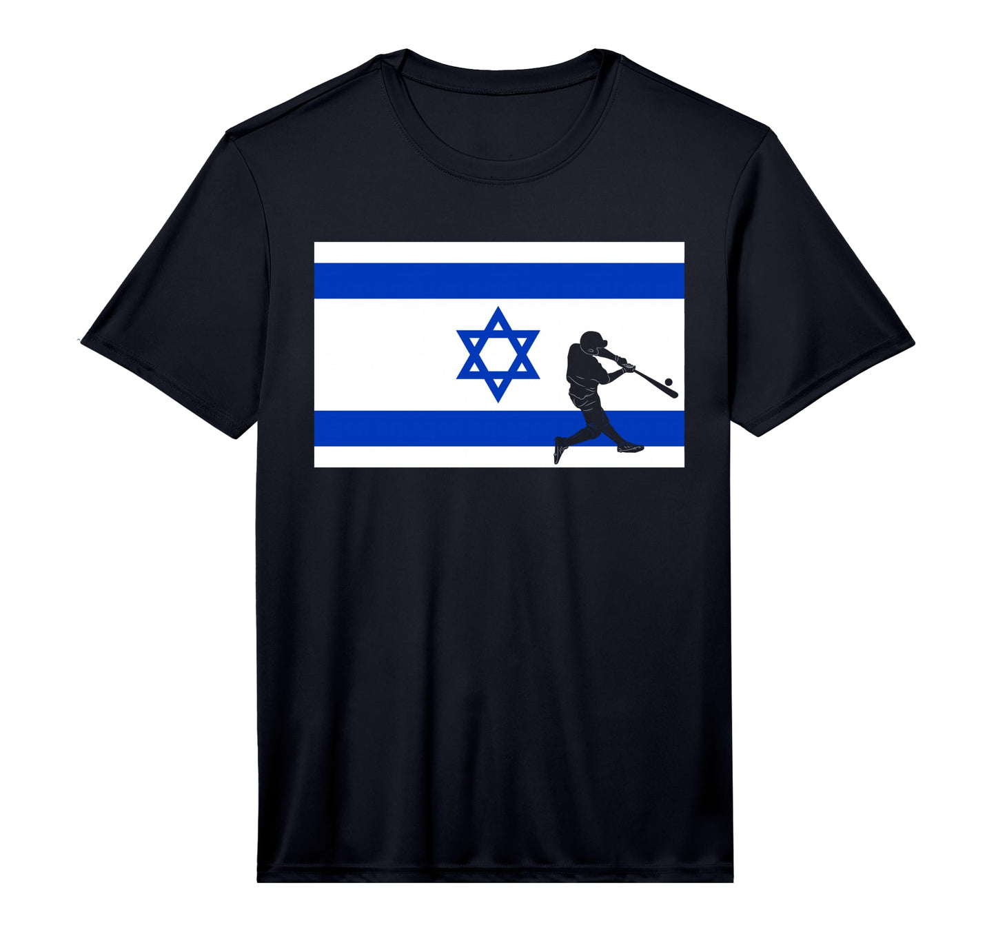 Baseball Game League Israel Flag T-Shirt - Casual Everyday Wear Men Women - T-Shirt, Sweatshirt, Hoodie