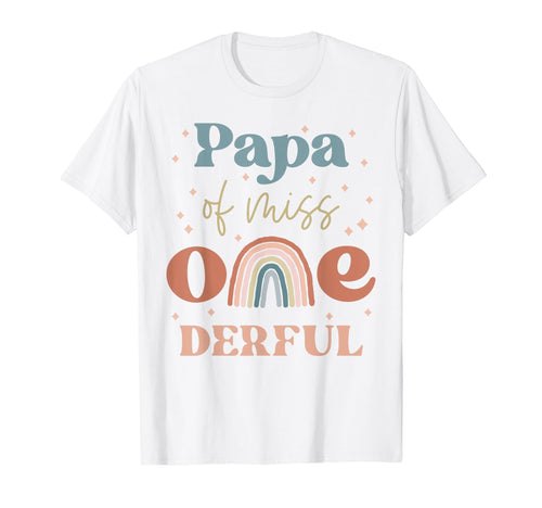 Papa Miss Onederful Boho Rainbow T-Shirt - Aesthetic Graphic for Adults - T-Shirt, Sweatshirt, Hoodie