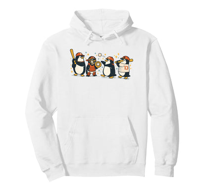 Penguin Baseball Mom School Club Team Hoodie - Custom Art Print Unisex - T-Shirt, Sweatshirt, Hoodie