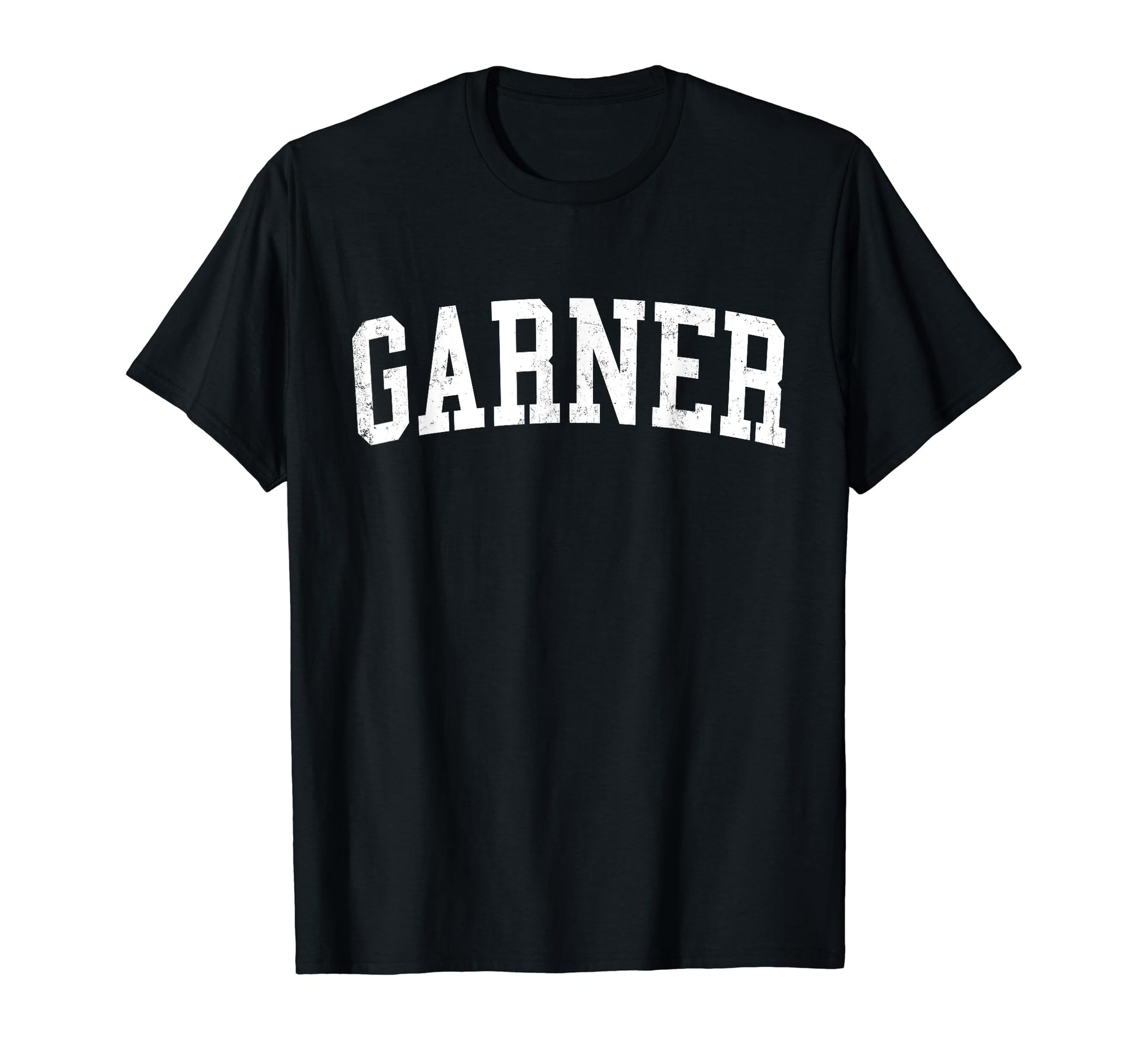 Garner Nc Distressed White Varsity T-Shirt - Minimalist Print Unisex - T-Shirt, Sweatshirt, Hoodie