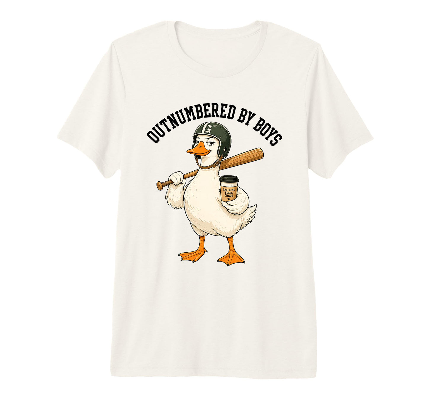 Outnumbered Funny Mom Goose Family Life Tri T-Shirt - Graphic Print Unisex - T-Shirt, Sweatshirt, Hoodie
