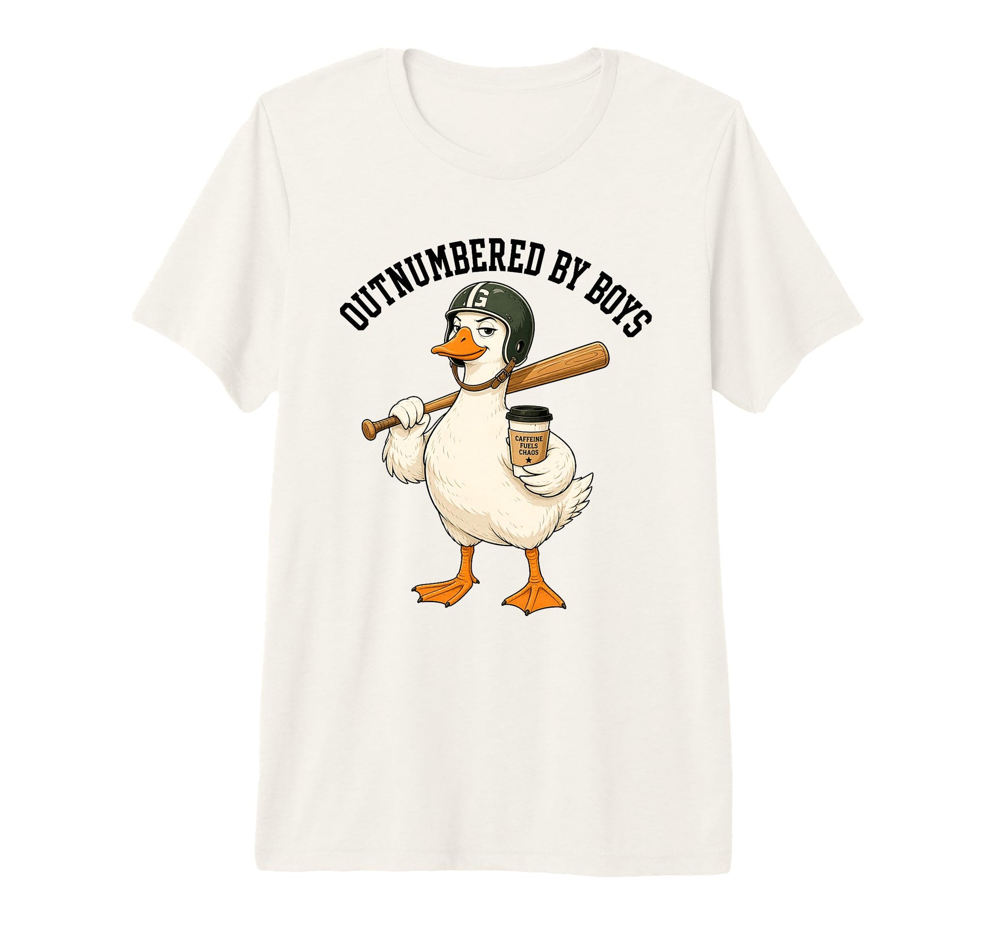 Outnumbered Funny Mom Goose Family Life Tri T-Shirt - Graphic Print Unisex - T-Shirt, Sweatshirt, Hoodie
