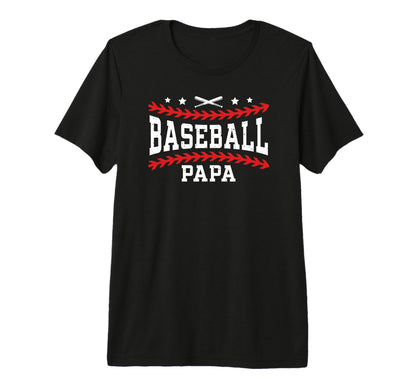 Mens Baseball Papa Grandpa Proud Papa T-Shirt - Graphic Print Unisex - T-Shirt, Sweatshirt, Hoodie