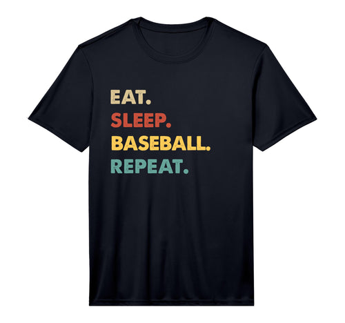 Eat Sleep Baseball Repeat Funny T-Shirt - Aesthetic Graphic for Adults - T-Shirt, Sweatshirt, Hoodie