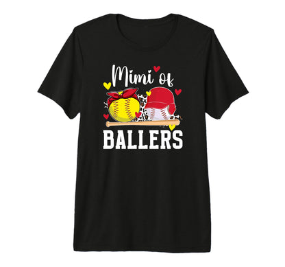 Mimi Ballers Leopard Softball T-Shirt - Casual Everyday Wear Unisex - T-Shirt, Sweatshirt, Hoodie