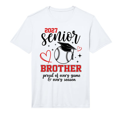 2027 Senior Baseball Brother Proud Family T-Shirt - Graphic Print Unisex - T-Shirt, Sweatshirt, Hoodie