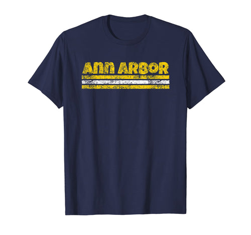 Ann Arbor Michigan Weathered T-Shirt - Casual Everyday Wear for Adults - T-Shirt, Sweatshirt, Hoodie