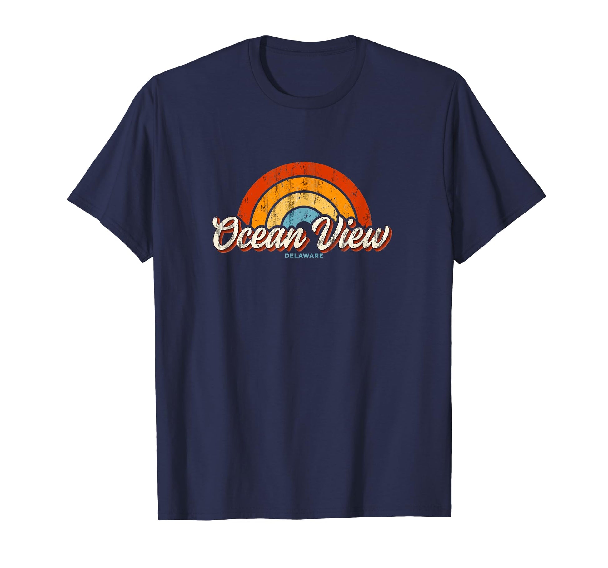 Ocean View Delaware De Rainbow 70S T-Shirt - Custom Art Print Unisex - T-Shirt, Sweatshirt, Hoodie