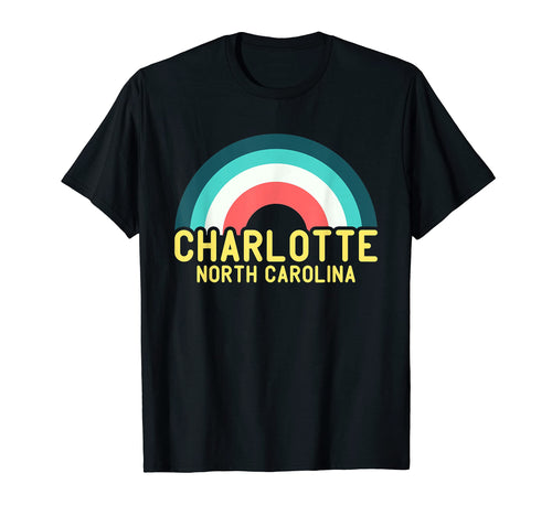 Charlotte North Carolina Rainbow T-Shirt - Streetwear Style for Adults - T-Shirt, Sweatshirt, Hoodie