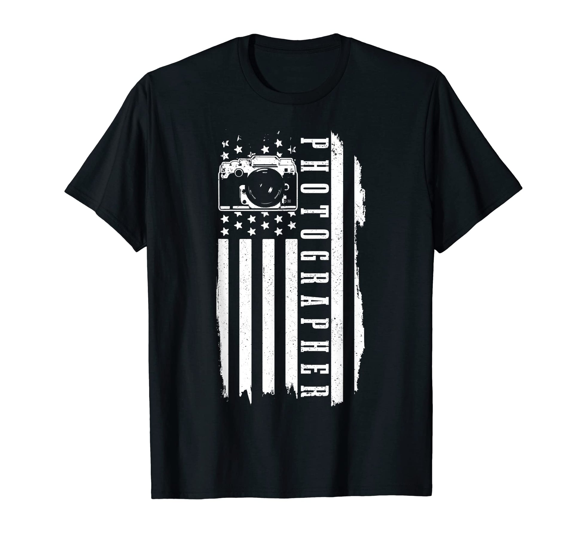 Patriotic Photographer Us Flag T-Shirt - Fun Novelty Design for Adults - T-Shirt, Sweatshirt, Hoodie