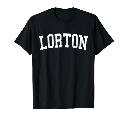 Lorton Va Distressed White Varsity T-Shirt - Novelty Apparel Unisex - T-Shirt, Sweatshirt, Hoodie