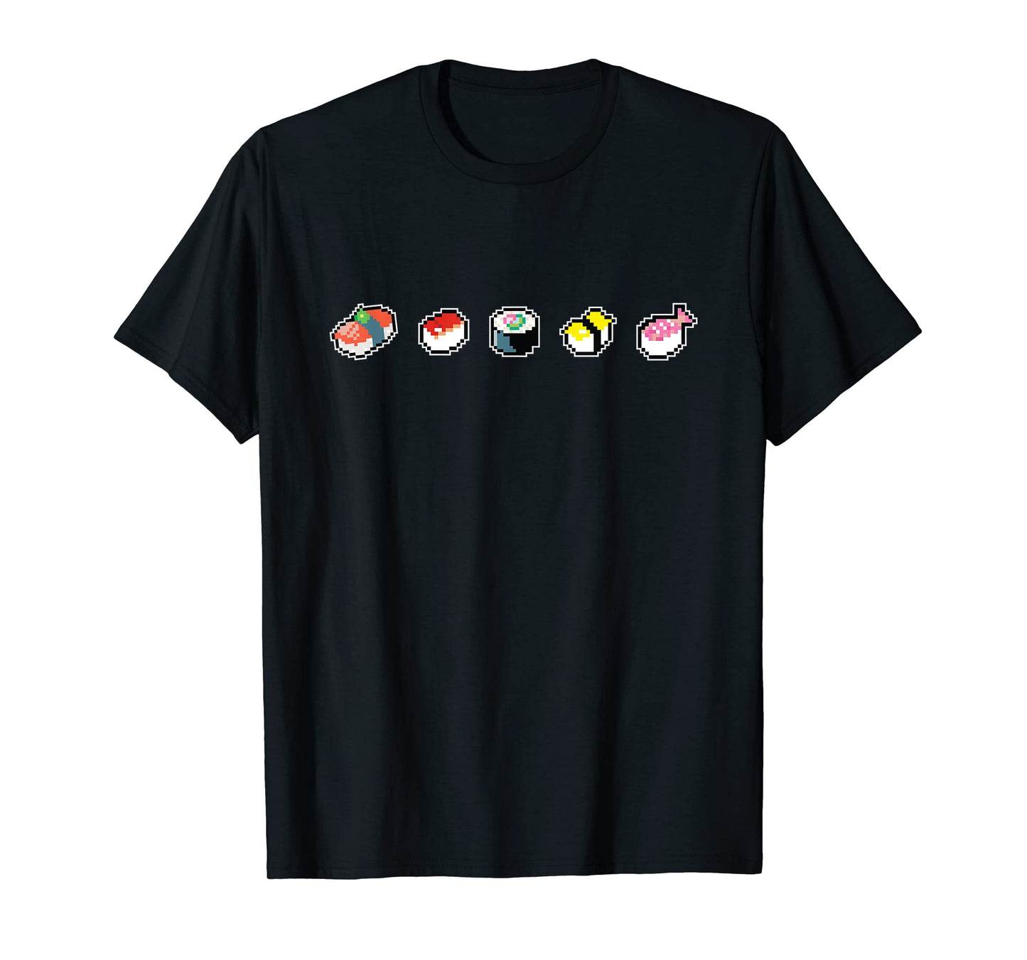 Pixel Art Sushi 8 Bit Vaporwave T-Shirt - Graphic Print Men Women - T-Shirt, Sweatshirt, Hoodie