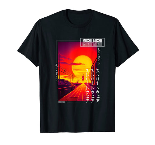 90S Synthwave Japanese Vaporwave Art T-Shirt - Aesthetic Graphic Men Women - T-Shirt, Sweatshirt, Hoodie