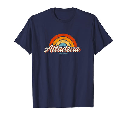 Altadena California Ca Rainbow 70S T-Shirt - Streetwear Style for Adults - T-Shirt, Sweatshirt, Hoodie