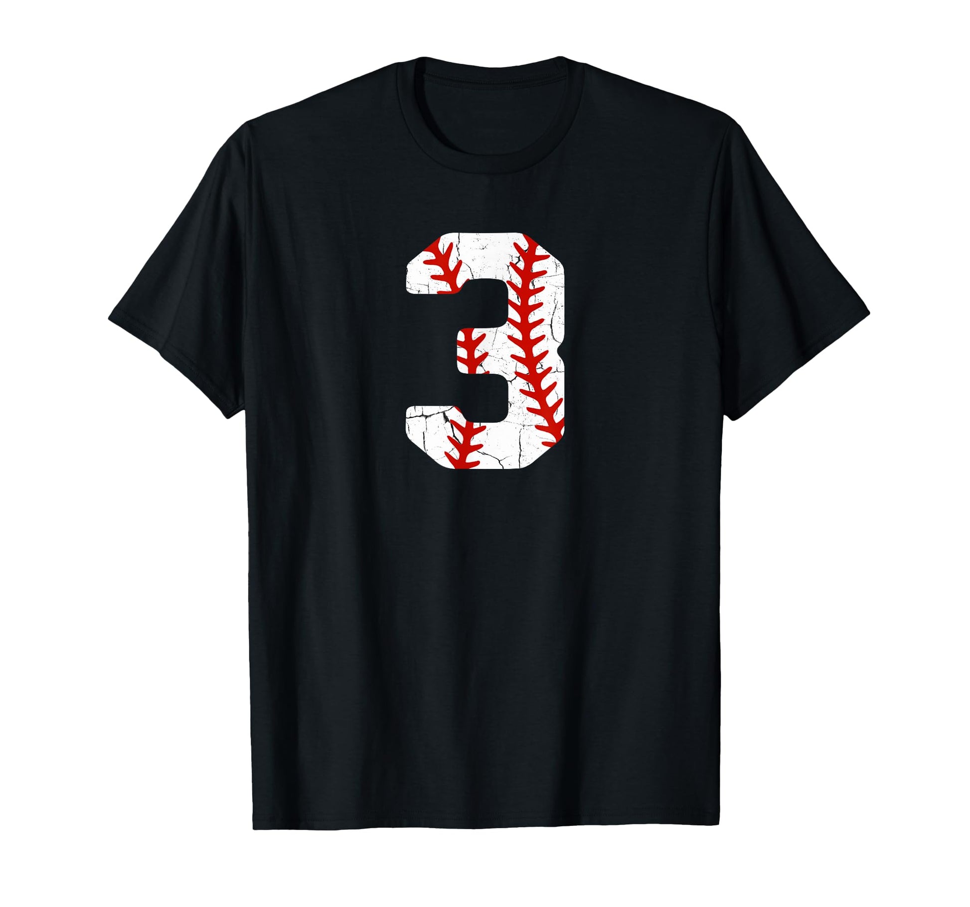 Baseball Player Jersey Number 3 3 T-Shirt - Custom Art Print for Adults - T-Shirt, Sweatshirt, Hoodie