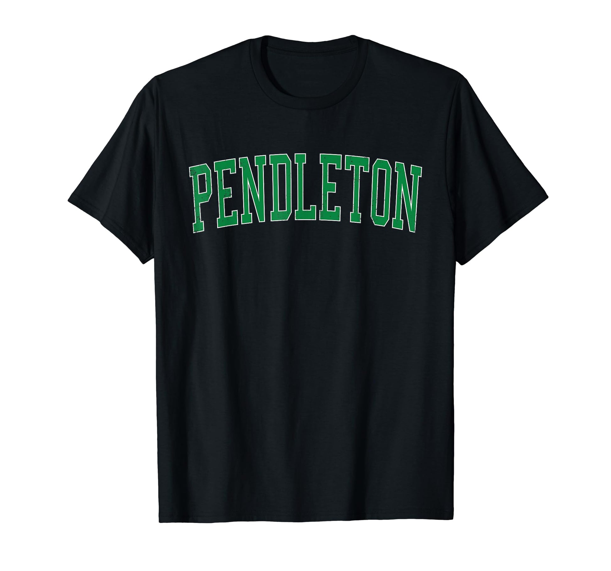Pendleton Or Distressed Green Varsity T-Shirt - Trendy Graphic for Adults - T-Shirt, Sweatshirt, Hoodie
