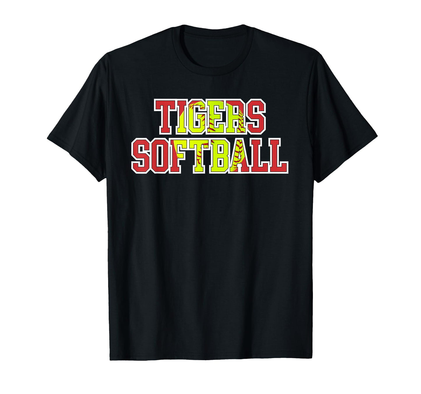 Tigers Softball Mom Game Day Team Red Tiger T-Shirt - Graphic Print Unisex - T-Shirt, Sweatshirt, Hoodie