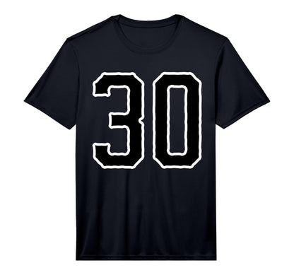 Jersey 30 White Black Sports Team T-Shirt - Streetwear Style for Adults - T-Shirt, Sweatshirt, Hoodie