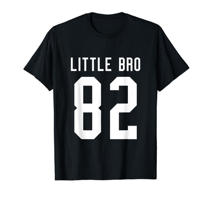 Number 82 Little Bro Biggest Fan T-Shirt - Minimalist Print Unisex - T-Shirt, Sweatshirt, Hoodie