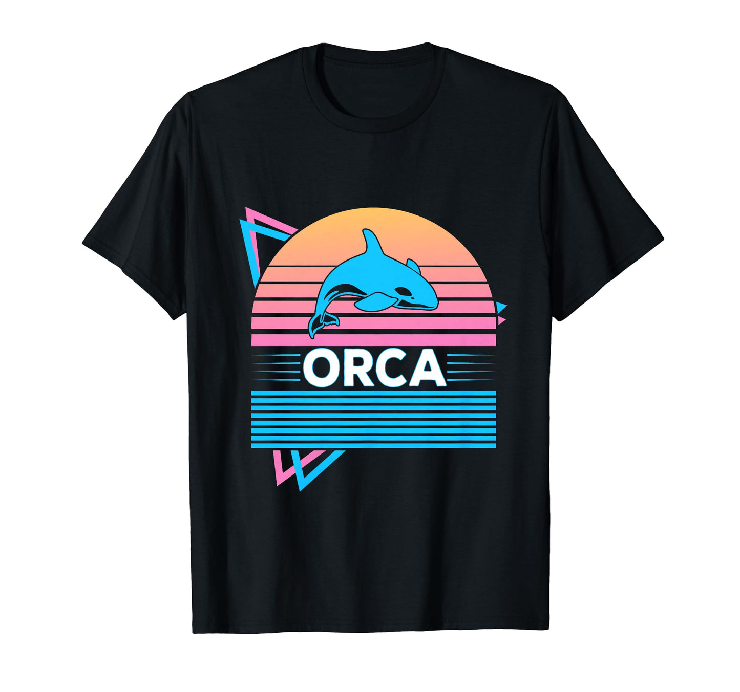 Orca Vaporwave Aesthetic T-Shirt - Custom Art Print Unisex - T-Shirt, Sweatshirt, Hoodie
