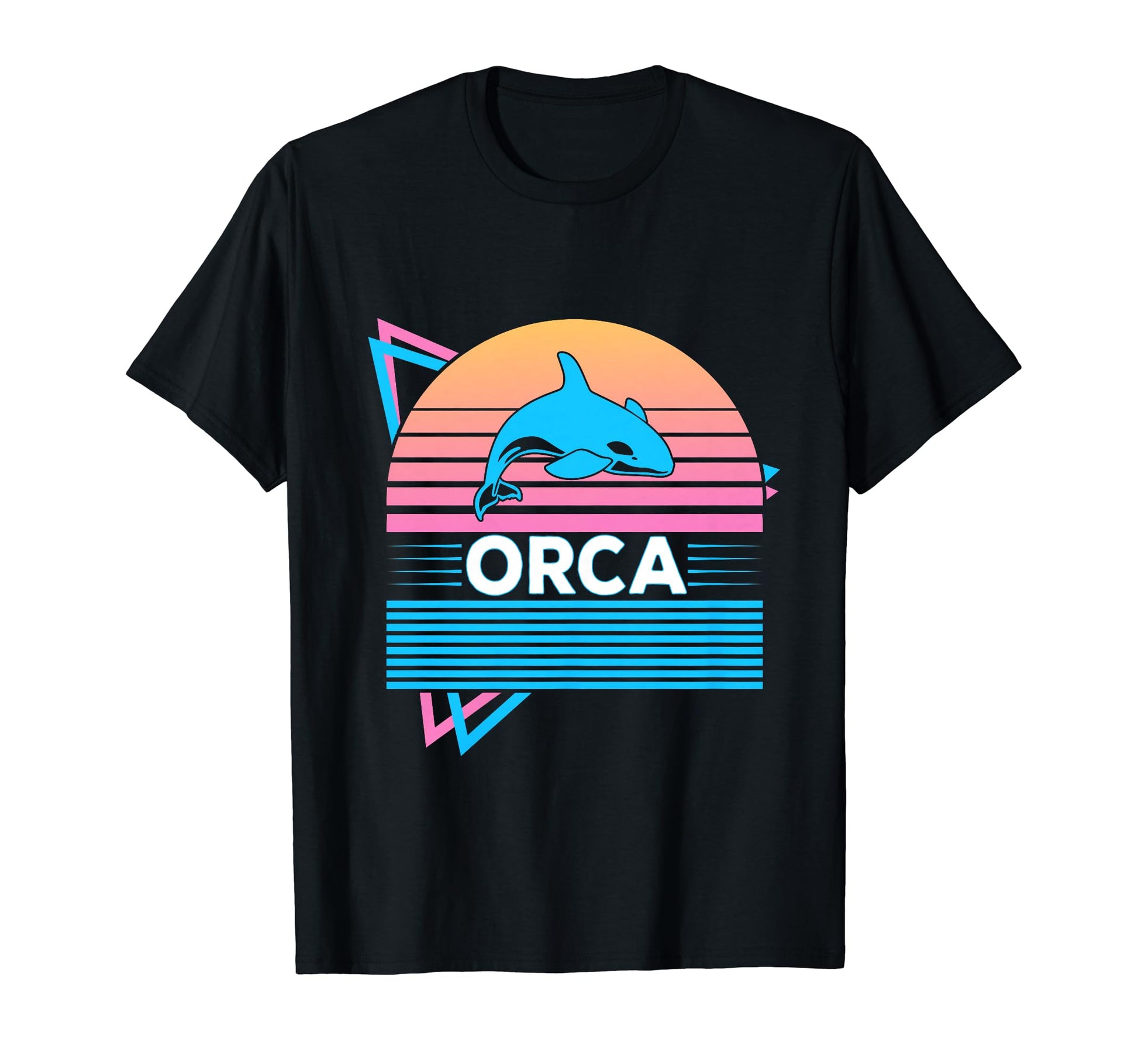Orca Vaporwave Aesthetic T-Shirt - Custom Art Print Unisex - T-Shirt, Sweatshirt, Hoodie