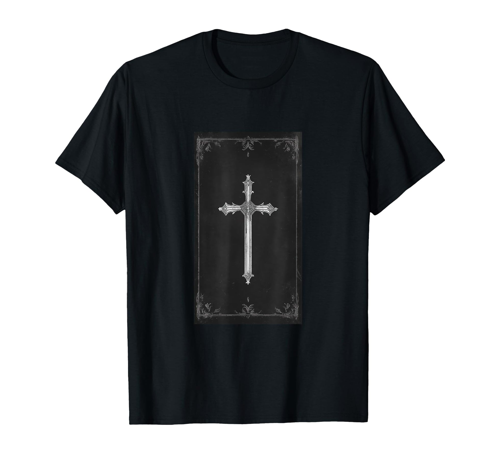 Gothic Cross Grunge Aesthetic Y2K T-Shirt - Minimalist Print Men Women - T-Shirt, Sweatshirt, Hoodie