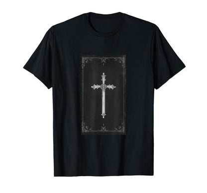 Gothic Cross Grunge Aesthetic Y2K T-Shirt - Minimalist Print Men Women - T-Shirt, Sweatshirt, Hoodie