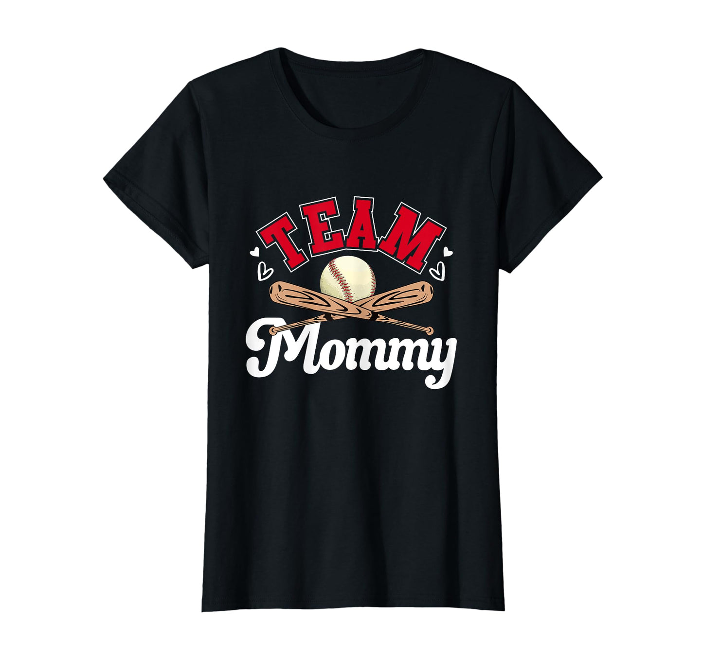 Team Mommy Mothers Day Baseball Softball T-Shirt - Unique Graphic Unisex - T-Shirt, Sweatshirt, Hoodie