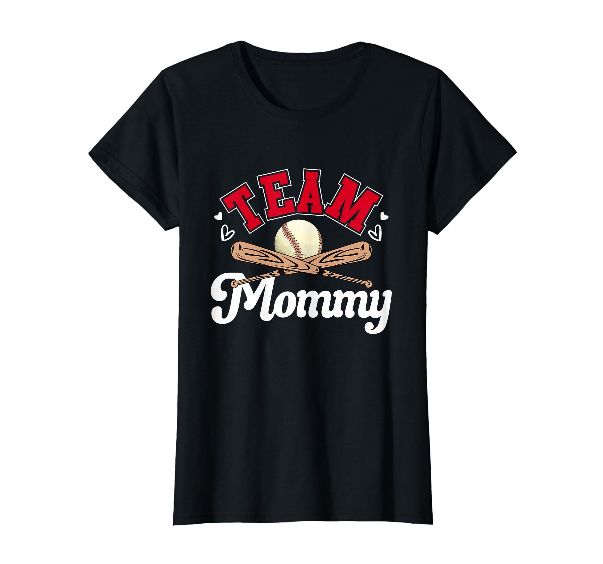Team Mommy Mothers Day Baseball Softball T-Shirt - Unique Graphic Unisex - T-Shirt, Sweatshirt, Hoodie