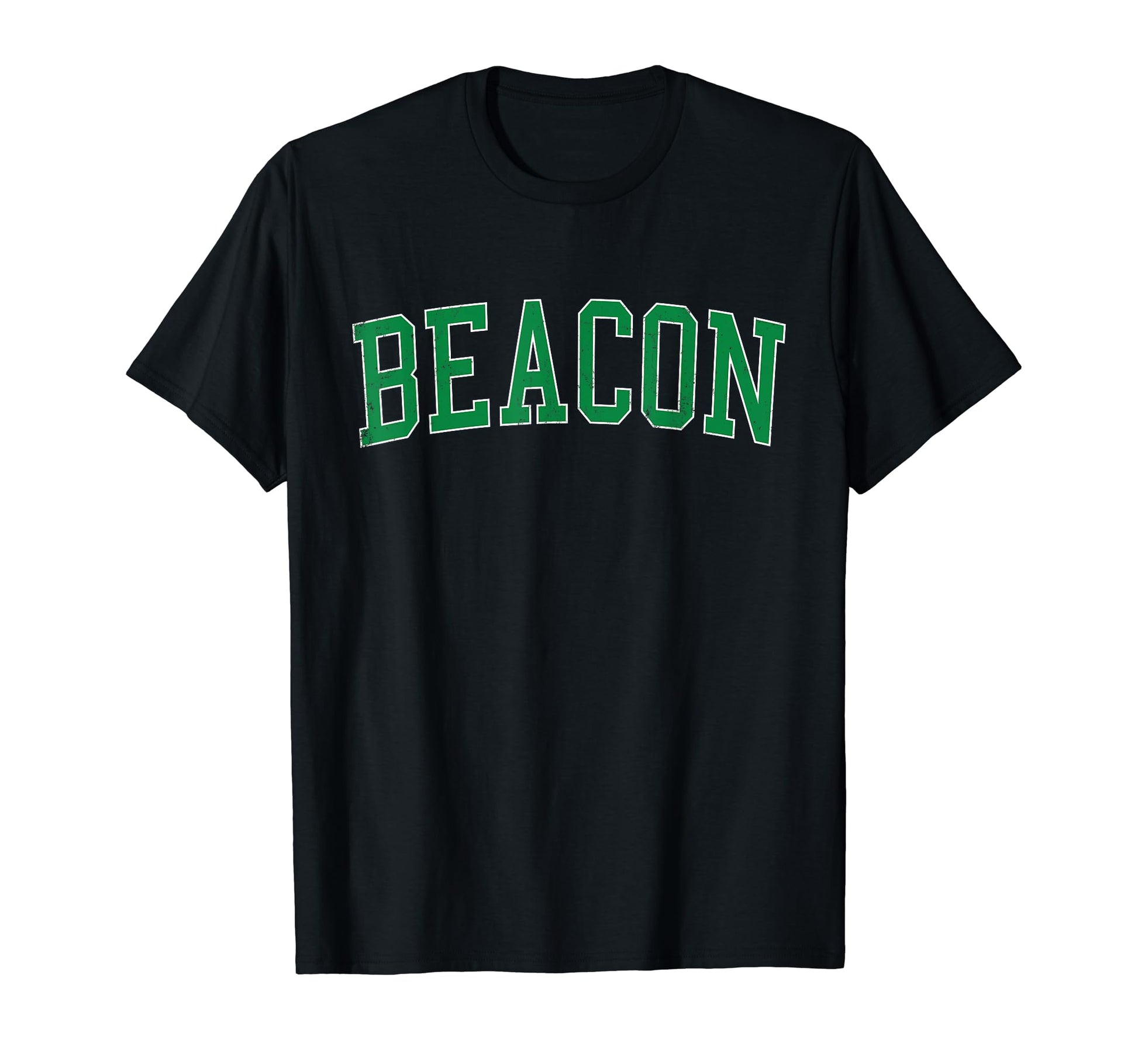 Beacon Ny Distressed Green Varsity T-Shirt - Custom Art Print for Adults - T-Shirt, Sweatshirt, Hoodie