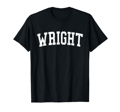 Wright Fl Distressed White Varsity T-Shirt - Aesthetic Graphic for Adults - T-Shirt, Sweatshirt, Hoodie