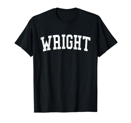 Wright Fl Distressed White Varsity T-Shirt - Aesthetic Graphic for Adults - T-Shirt, Sweatshirt, Hoodie