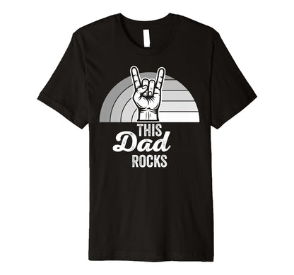 This Dad Rocks Hand Gesture T-Shirt - Fun Novelty Design Unisex - T-Shirt, Sweatshirt, Hoodie