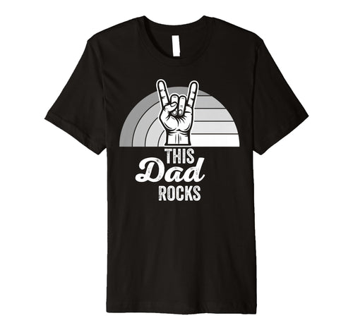 This Dad Rocks Hand Gesture T-Shirt - Fun Novelty Design Unisex - T-Shirt, Sweatshirt, Hoodie