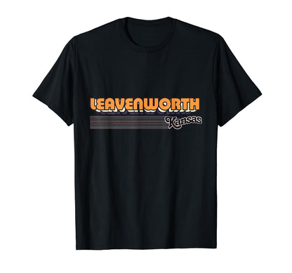 Leavenworth Kansas Stripes T-Shirt - Graphic Print Men Women - T-Shirt, Sweatshirt, Hoodie