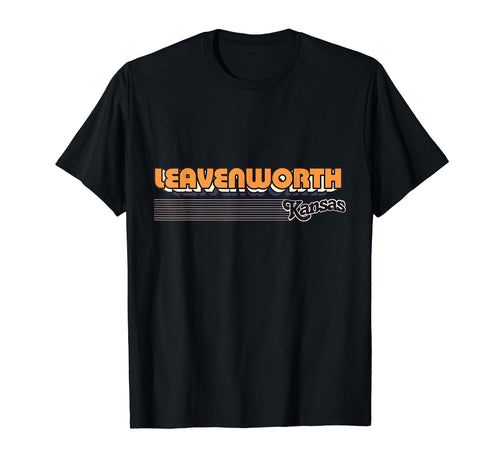 Leavenworth Kansas Stripes T-Shirt - Graphic Print Men Women - T-Shirt, Sweatshirt, Hoodie