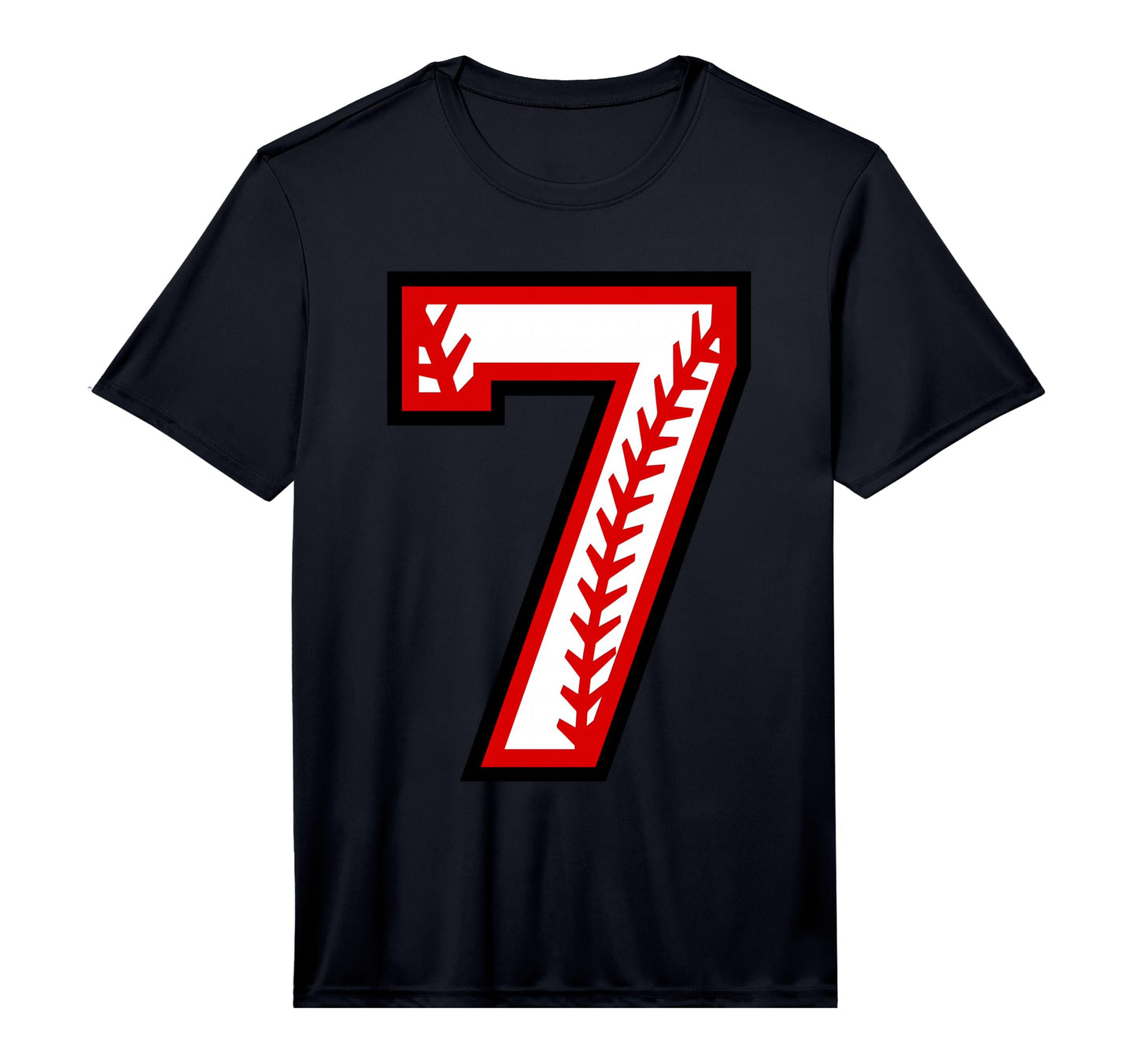 Number 7 Baseball Softball Number T-Shirt - Aesthetic Graphic Unisex - T-Shirt, Sweatshirt, Hoodie