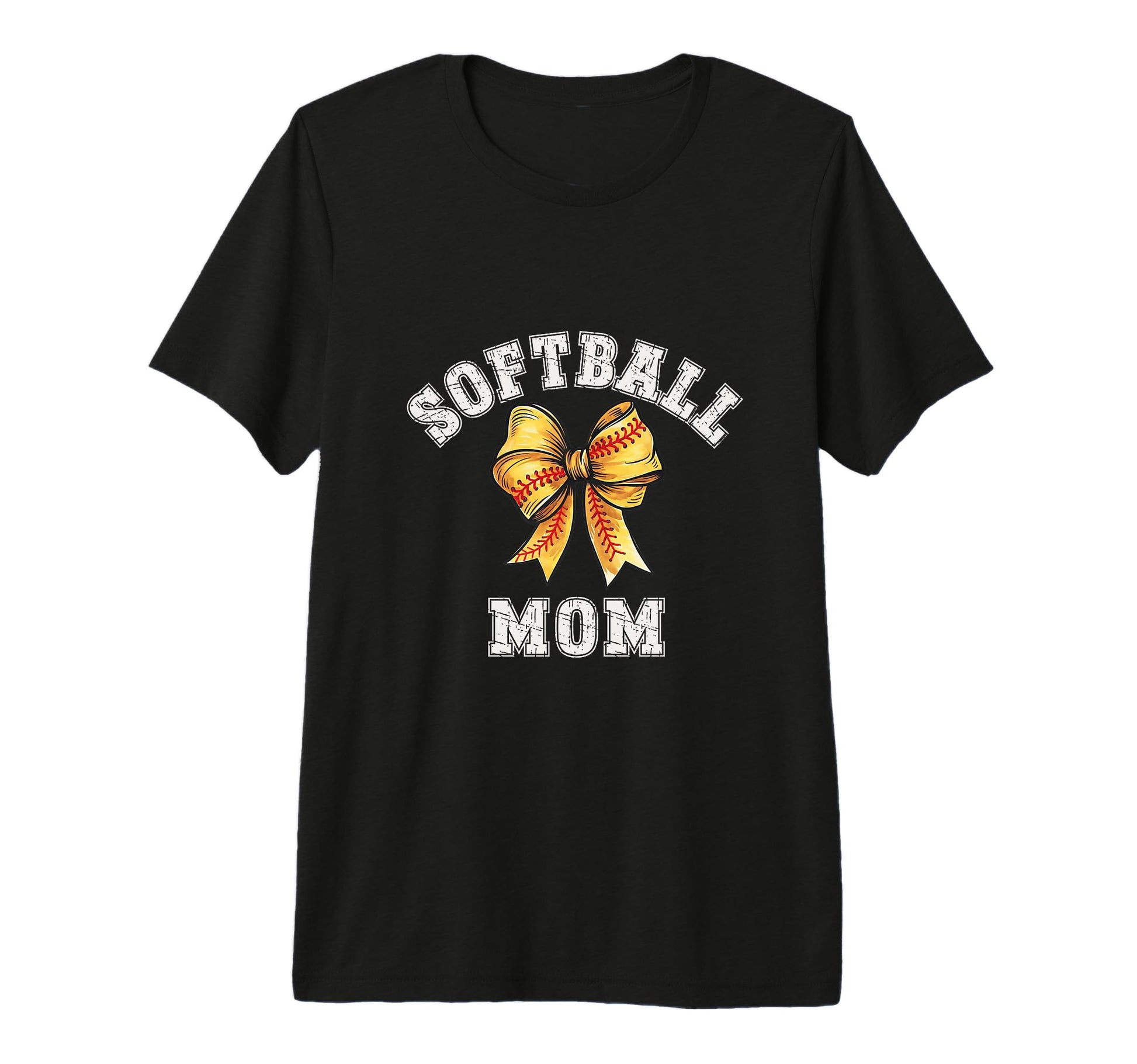 Coquette Softball Mom Bow Game Day Tri T-Shirt - Trendy Graphic for Adults - T-Shirt, Sweatshirt, Hoodie
