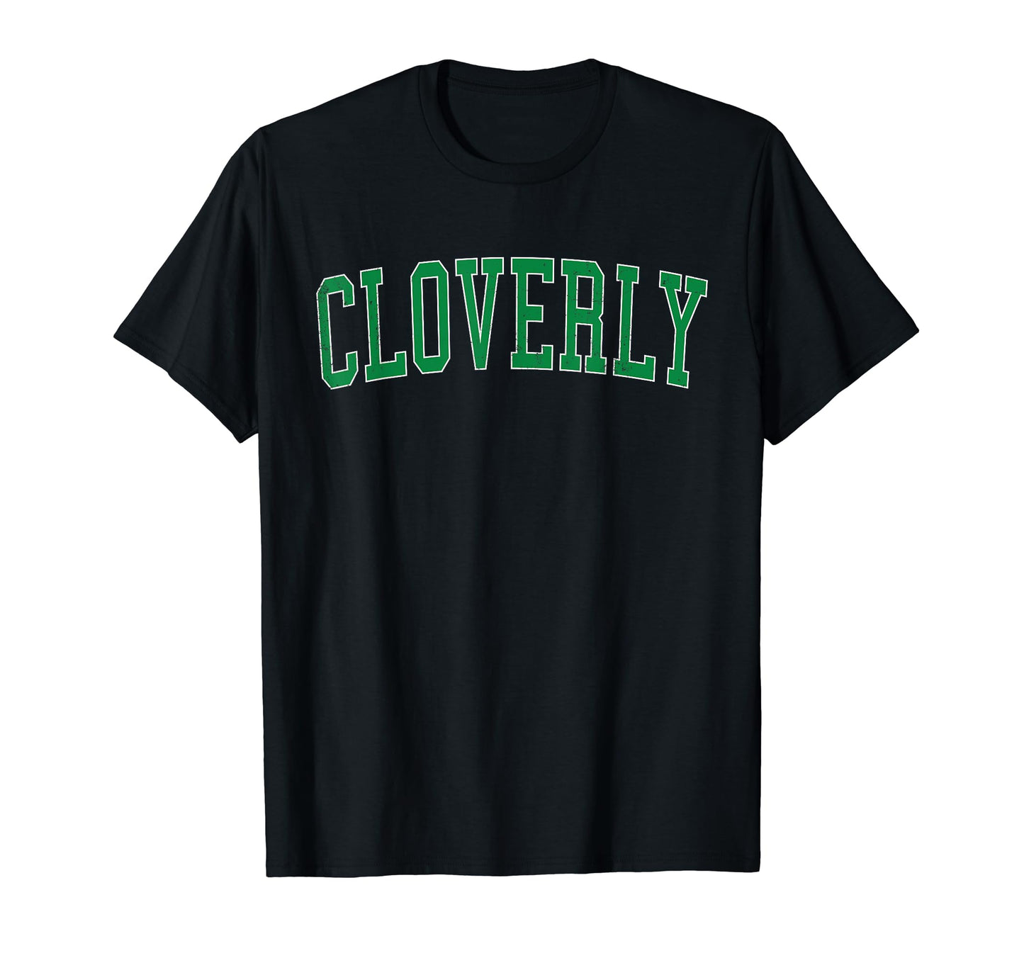 Cloverly Md Distressed Green Varsity T-Shirt - Unique Graphic Men Women - T-Shirt, Sweatshirt, Hoodie